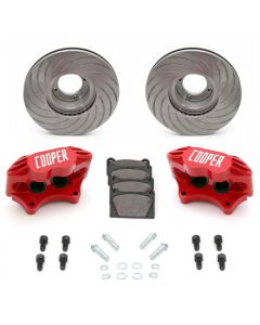 Cooper 8.4" Vented 4 pot Alloy Caliper Brake Conversion Road Kit - Special Edition Painted Red