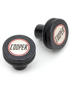 Cooper Knurled & Badged Seat Tilt Knobs - Black