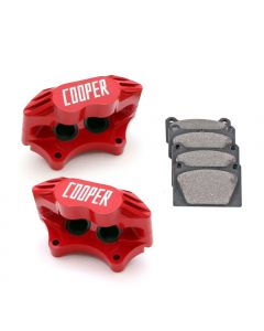 8.4" Vented 4 pot Alloy Caliper and Pad Kit - Painted Red