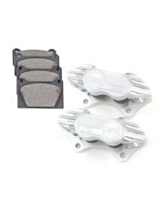 7.9" Vented 4 pot Alloy Caliper and Pad Kit - Silver