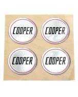 Cooper Silver Wheel Badges