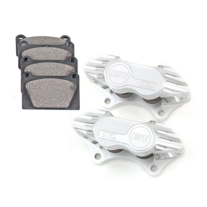 7.9" Vented 4 pot Alloy Caliper and Pad Kit - Silver