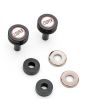 Classic Mini Cooper Knurled & Badged Rocker Cover Buttons - Black
